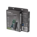 GEMBIRD BEZPRZEWODOWY POWERBANK MAGNETYCZNY 15 W ZE ZINTEGROWANĄ PODSTAWKĄ 10000 MAH, CZARNY