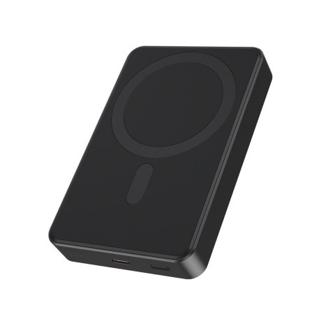 GEMBIRD BEZPRZEWODOWY POWERBANK MAGNETYCZNY 15W 10000 MAH, CZARNY