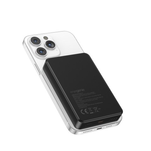 GEMBIRD BEZPRZEWODOWY POWERBANK MAGNETYCZNY 15W 10000 MAH, CZARNY