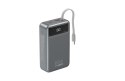 GEMBIRD POWERBANK Z SZYBKIM ŁADOWANIEM 65 W I ZINTEGROWANYMI KABLAMI 20000 MAH, CZARNY