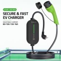 Mobilna ładowarka do samochodu elektrycznego EV i hybryd Qoltec 52434 z regulacją 2w1 Typ2 3.5kW 230V SCHUKO 16A Wi-fi TUYA LED 