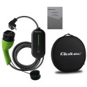 Mobilna ładowarka do samochodu elektrycznego EV i hybryd Qoltec 52434 z regulacją 2w1 Typ2 3.5kW 230V SCHUKO 16A Wi-fi TUYA LED 