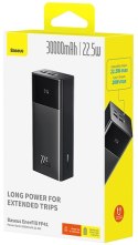 Powerbank Baseus EnerFill FP41 30000mAh 22.5W z kablem Baseus Simple USB-A - USB-C 3A 30cm - czarny