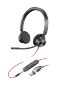 Poly Blackwire 3325 Stereo Microsoft Teams Certified USB-C Headset +3.5mm Plug +USB-C/A Adapter