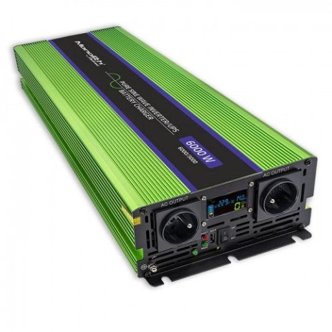 Qoltec Monolith adapter zasilający/ inwentor Automatyczna 6000 W Zielony