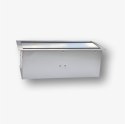Box blatowy 8M - puszka blatowa do montażu gniazd standardu 22,5x45 mm ( 45x45 mm) uchylna dwustronnie, srebrny metalik