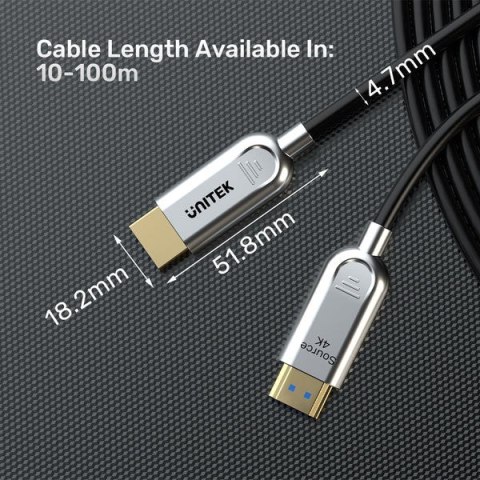 UNITEK KABEL HDMI OPTYCZNY 2.0 AOC 4K 60HZ 20M