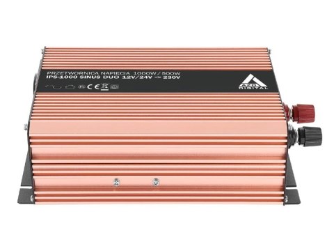 AZO Digital Przetwornica napięcia 12 VDC / 24 VDC / 230 VAC SINUS IPS-1000S 1000W DUO