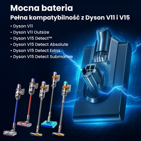 Akumulator Extralink EX.22981 do DYSON, V11 (CLICK TYPE) 25.2V 3000MAH przemysłowy