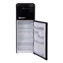 Lodówka Retro Ravanson LKK-210RB 210l | automatyczne rozmrażanie | oświetlenie LED | 545 x 585 x 1470 mm | czarny