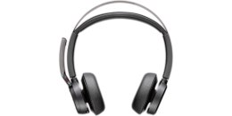 POLY Zestaw słuchawkowy Voyager Focus 2 z certyfikatem Microsoft Teams USB-C-C + przejściówka USB-C/A + podstawka ładująca