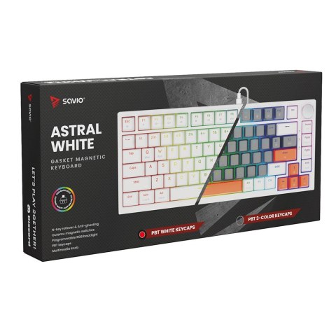 SAVIO KLAWIATURA MECHANICZNA ASTRAL WHITE OUTEMU WHITE JADE RGB