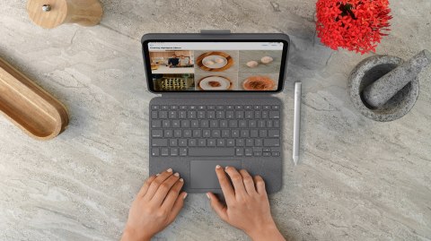 Logitech Combo Touch QWERTY British English Smart Connector Szary