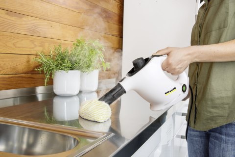 Kärcher SC 1 EasyFix Przenośna myjka parowa 1200 W Czarny, Biały