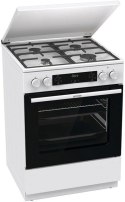 Kuchnia gazowo-elektryczna GORENJE GKS6C71WF 60 cm | AirFry | ExtraSteam | FrozenBake | biały