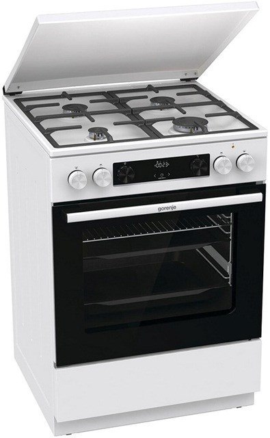 Kuchnia gazowo-elektryczna GORENJE GKS6C71WF 60 cm | AirFry | ExtraSteam | FrozenBake | biały