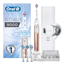 Oral-B Toothbrush Genius 10100S Electric Rechargeable, Rose gold, 6, Number of brush heads included 4