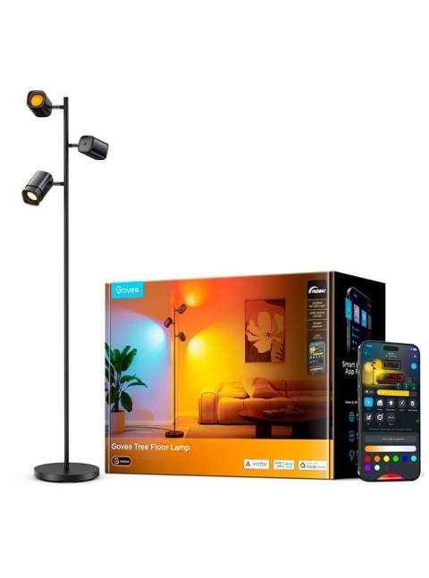 Govee Tree Floor Lamp Inteligentne oświetlenie podłogowe Wi-Fi/Bluetooth 72 W