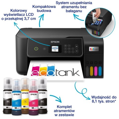Urządzenie wielofunkcyjne atramentowe Epson EcoTank L3280 3w1