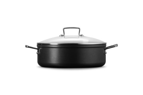 Le Creuset hartowany nieprzywierający Sauteuse ze szklaną pokrywką 28cm