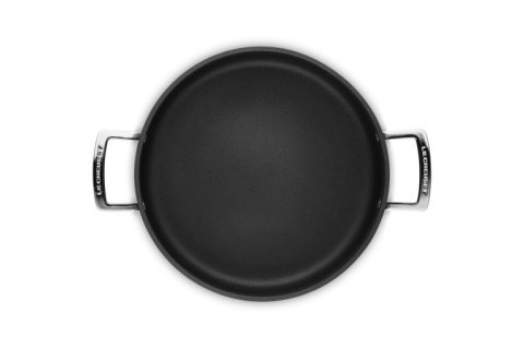 Le Creuset hartowany nieprzywierający Sauteuse ze szklaną pokrywką 28cm