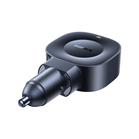 Ładowarka samochodowa USB-C ze zwijanym kablem USB-C 30W - czarna