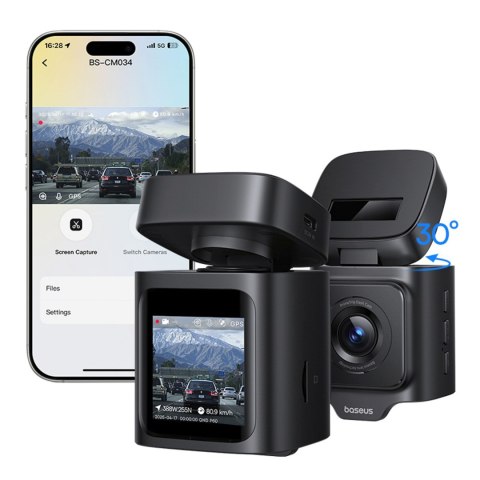 Wideorejestrator kamera samochodowa PrimeTrip VD1 Pro GPS 4K - czarny