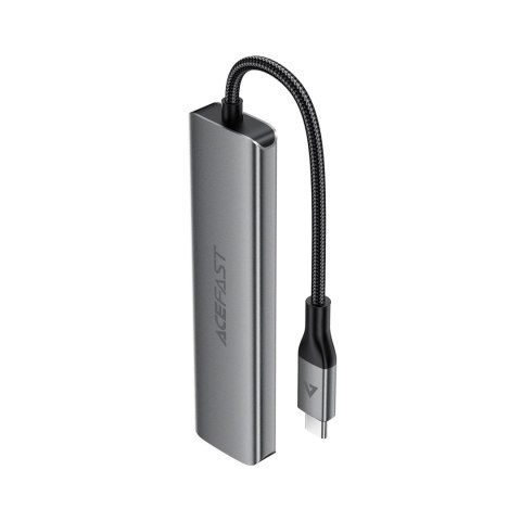 Hub stacja dokująca 5w1 USB-C - USB-A USB-C HDMI 4K 60Hz PD 90W - szara
