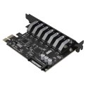 Karta rozszerzeń PCI-E - 7x USB 3.0 do komputera stacjonarnego - czarna
