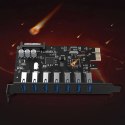 Karta rozszerzeń PCI-E - 7x USB 3.0 do komputera stacjonarnego - czarna