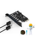 Karta rozszerzeń PCI-E - 7x USB 3.0 do komputera stacjonarnego - czarna