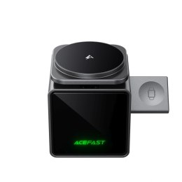 Ładowarka indukcyjna 3w1 na smartfon słuchawki smartwatch z kablem 22.5W - szara