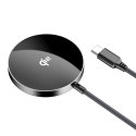 Ładowarka indukcyjna magnetyczna z kablem USB-C Qi2 15W 1.2m - czarna