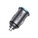 Ładowarka samochodowa USB-A USB-C 65W - szara
