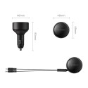 Ładowarka samochodowa USB-C 60 W ze zwijanymi kablami USB-C iPhone Lightning - czarna