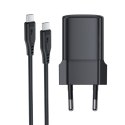 Ładowarka sieciowa USB-C 30W GaN z kablem USB-C - Lightning 1.2m - czarna