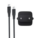 Ładowarka sieciowa USB-C 30W GaN z kablem USB-C - Lightning 1.2m - czarna