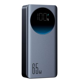 Powerbank 30000mAh USB-A USB-C z wyświetlaczem 65W - czarny