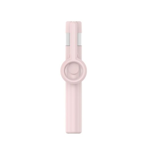 Selfie stick kijek tripod do zdjęć Bluetooth - różowo szary