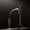 Selfie stick tripod 1/4'' na telefon kamerę aparat Bluetooth - czarny