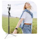 Selfie stick tripod 1/4'' na telefon kamerę aparat Bluetooth - czarny