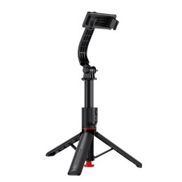 Selfie stick z automatycznym statywem i pilotem Bluetooth 1.05 m - czarny