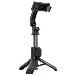 Selfie stick z automatycznym statywem i pilotem Bluetooth 63 cm - czarny