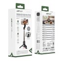 Selfie stick z automatycznym statywem i pilotem Bluetooth 63 cm - czarny