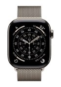 Apple Watch Series 11 (2025) Cell 42mm Tytanowa naturalna koperta z paskiem Milanese Natural