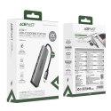 Hub stacja dokująca 6w1 USB-C - UAB-A USB-C HDMI SD 4K 60Hz PD 90W - szara