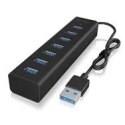 ICY BOX IB-HUB1700-U3 USB 3.2 Gen 1 (3.1 Gen 1) Type-A 5000 Mbit/s Czarny