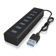 ICY BOX IB-HUB1700-U3 USB 3.2 Gen 1 (3.1 Gen 1) Type-A 5000 Mbit/s Czarny
