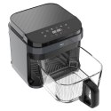 ELDOM FRYTKOWNICA BEZTŁYSZCZOWA FR500 5,5 L 1200W SZKLANY POJEMNIK, RUSZT, SILIKONOWA PODKŁADKA, 8 PROGRAMÓW, REGULACJA TEM.