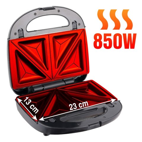 ELDOM OPIEKACZ WIELOFUNKCYJNY 5 IN 1 ST250 850W WYMIENNE PŁYTY: SANDWICH, GRILL, GOFRY, ORZESZKI, MINI PĄCZKI